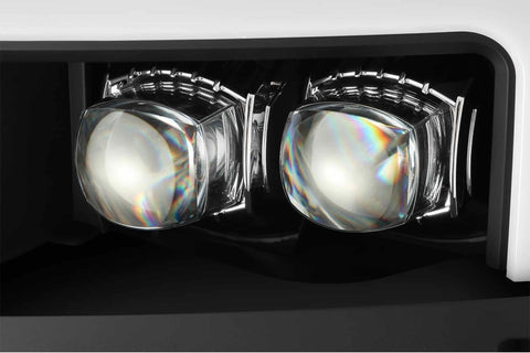 AlphaRex ARex Nova LED Heads - Matte Black / Chrome - Set | Chevrolet Silverado HD: 2015-2019 (880218)