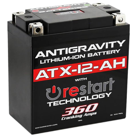 Antigravity YTX12B-BS Lithium Battery with Re-Start (AG-ATX12-AH-RS)