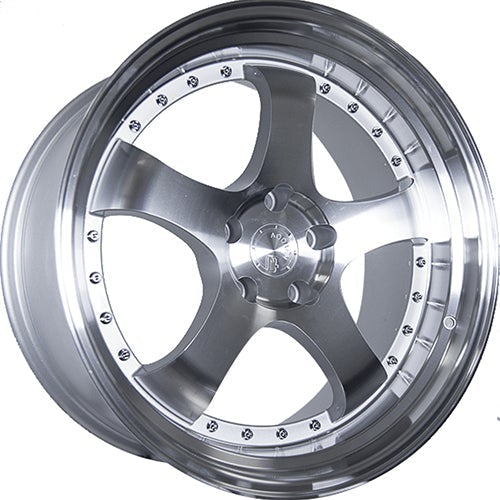 AodHan Wheels AH03 Silver w/ Machined Spoke Faces & Lip 17x9