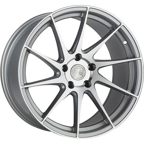 AodHan Wheels AH09 Gloss Silver w/ Machined Spoke Faces & Outer Lip Ring 18x8.5 | 5x100 (AH91885510035SMF_D)