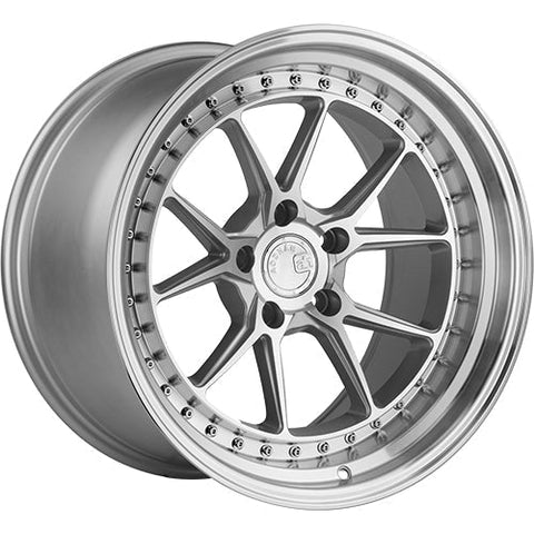 AodHan Wheels DS08 Silver w/ Machined Spoke Faces & Lip 18x10.5 | 5x114.3 (DS818105511415SMF)