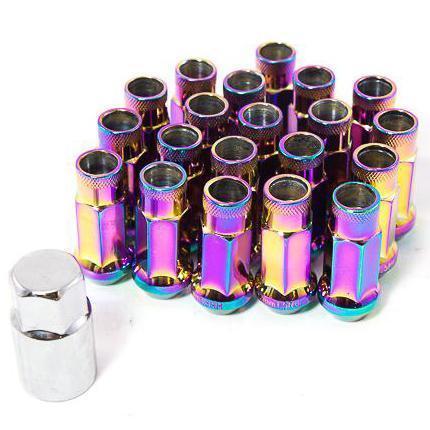 Aodhan XT51 Extended Open End Lug Nut Set – Conical Seat, 51mm Overall Length - 14x1.5 / Black | USナット 51mm Aodhan XT51 12x1.5パープルエクステンデッドオープンラグナットフィットアキュラホンダトヨタ 51mm Aodhan XT51 12x1.5 Purple Extended Open Lug Nuts Fits Acura Honda Toyota | ロックナット