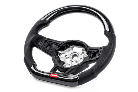 APR Tuning Silver Stitching Carbon Fiber Steering Wheel | 2015 - 2020 Volkswagen MK7 Golf R (MS10020)