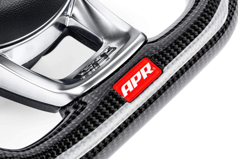 APR Tuning Silver Stitching Carbon Fiber Steering Wheel | 2015 - 2020 Volkswagen MK7 Golf R (MS10020)