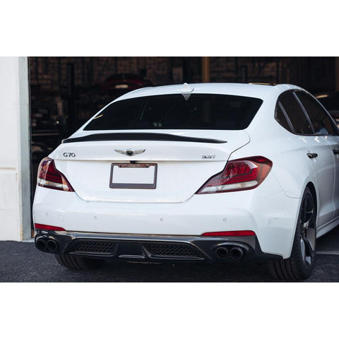 ARK Double Sided Carbon Fiber Rear Lip Spoiler - Type D | 2019-2021 Genesis G70 (CF16-LIPSD)