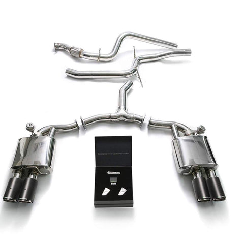 Armytrix Stainless Steel Valvetronic Catback Exhaust System | 2016-2020 Audi A4 Quattro 2.0 TFSI B9 4WD (AU944-QC11)