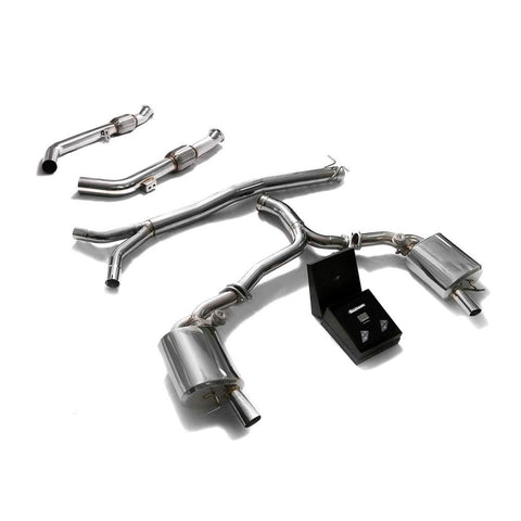 Armytrix Stainless Steel Valvetronic Catback Exhaust System for OEM Diffuser | 2015-2021 Mercedes-Benz C400 / C450 / C43 AMG W205 (MBC45-C)