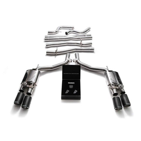 Armytrix Stainless Steel Valvetronic Exhaust System with Quad Exhaust Tips | 2014-2021 Maserati Ghibli M157 (MG572-QC38)