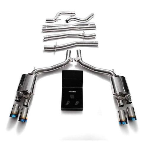 Armytrix Stainless Steel Valvetronic Exhaust System with Quad Exhaust Tips | 2014-2021 Maserati Ghibli M157 (MG572-QC38)