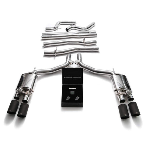 Armytrix Stainless Steel Valvetronic Exhaust System with Quad Exhaust Tips | 2014-2021 Maserati Ghibli M157 (MG572-QC38)