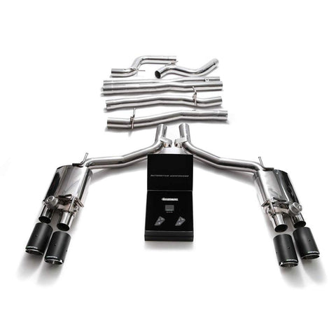 Armytrix Stainless Steel Valvetronic Catback Exhaust System with Quad Exhaust Tips | 2013-2020 Maserati Ghibli SQ4 (MG574-QC38)