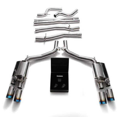 Armytrix Stainless Steel Valvetronic Catback Exhaust System with Quad Exhaust Tips | 2013-2020 Maserati Ghibli SQ4 (MG574-QC38)