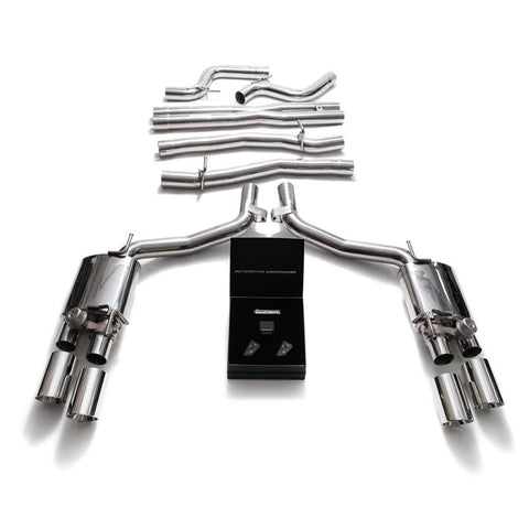 Armytrix Stainless Steel Valvetronic Catback Exhaust System with Quad Exhaust Tips | 2013-2020 Maserati Ghibli SQ4 (MG574-QC38)