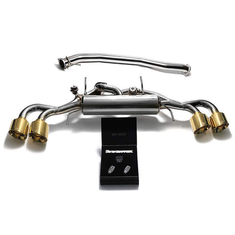 Armytrix Stainless Steel Valvetronic Catback Exhaust 90mm System with Quad Exhaust Tips | 2009-2019 Nissan GT-R R35 (NI35S-QC47)