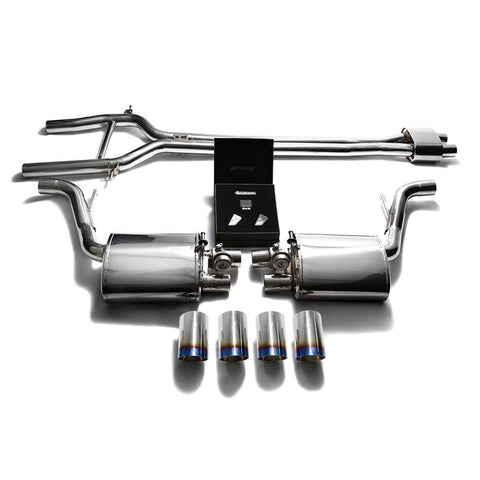 Armytrix Stainless Steel Valvetronic Exhaust System with Quad Exhaust Tips | 2010-2013 Porsche 970 Panamera S/GTS (P70N1-QC11)