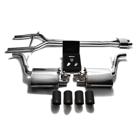 Armytrix Stainless Steel Valvetronic Exhaust System with Quad Exhaust Tips | 2010-2013 Porsche 970 Panamera S/GTS (P70N1-QC11)