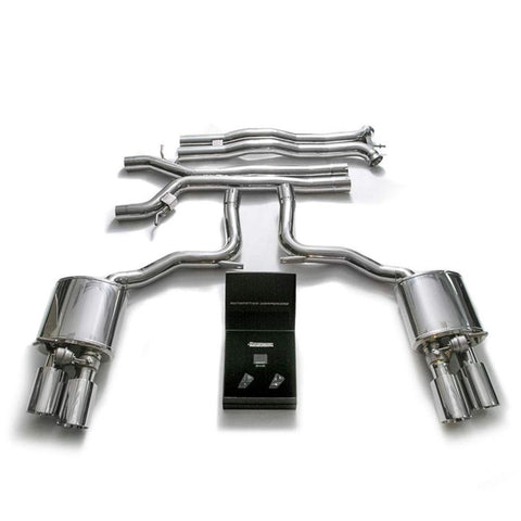 Armytrix Stainless Steel Valvetronic Exhaust System with Quad Exhaust Tips | 2018-2019 Porsche 971 Panamera (P71T2-QC38)