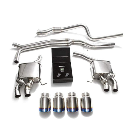 Armytrix Stainless Steel Valvetronic Exhaust System with Quad Exhaust Tips | 2019+ Porsche Macan 2.0T (PM202-QS30B)