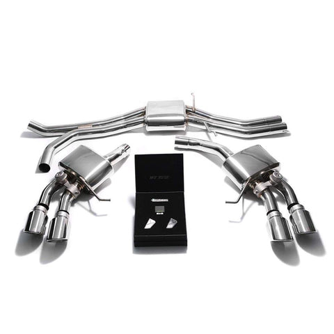 Armytrix Stainless Steel Valvetronic Exhaust System w/Quad Exhaust Tips | 2015-2020 Porsche Macan 3.0/3.6 (PM36T-QS30B)