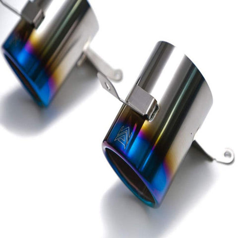 Armytrix Twin Titanium Blue Tips | 2015-2020 Ferrari 488 GTB / Spider (T22B)