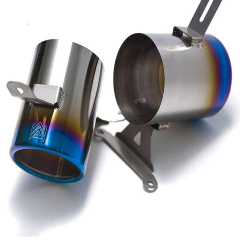 Armytrix Twin Titanium Blue Tips | 2015-2020 Ferrari 488 GTB / Spider (T22B)