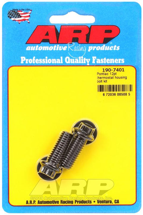 ARP Thermostat Hsg Bolt Kit | Multiple Pontiac Fitments (190-7401)