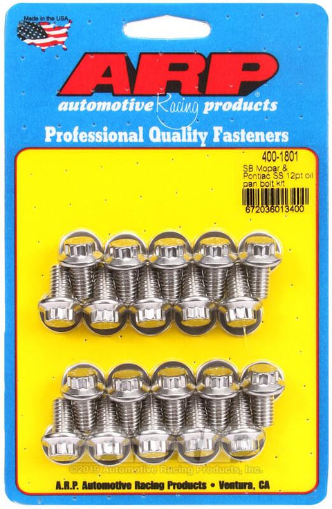 ARP Oil Pan Bolt Kits | Multiple Mopar/Pontiac Fitments (400-1801)