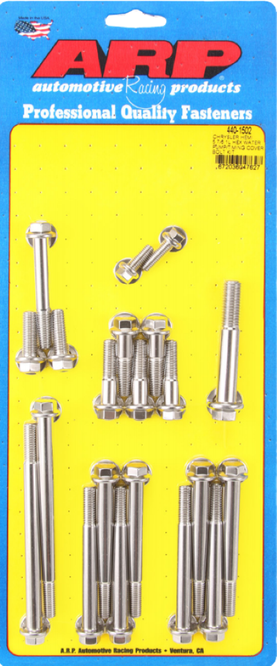 ARP SS 12pt Water Pump/Timing Cover Bolt Kit | Chrysler 300 5.7/6.1 Hemi (440-1501)