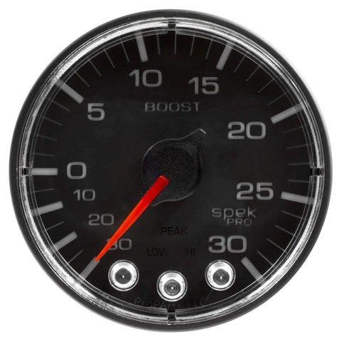 Autometer Spek-Pro 2 & 1/16" Vac/Boost Gauge 30INHG-30PSI