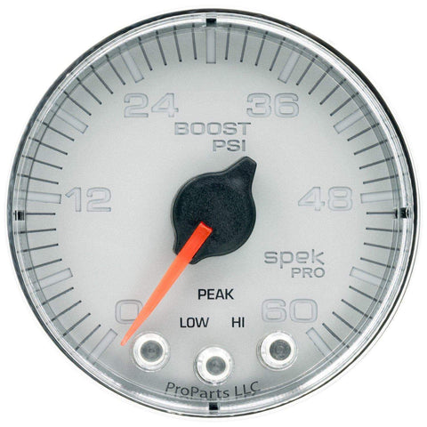 Autometer Spek-Pro 2 & 1/16" Boost Gauge 60PSI