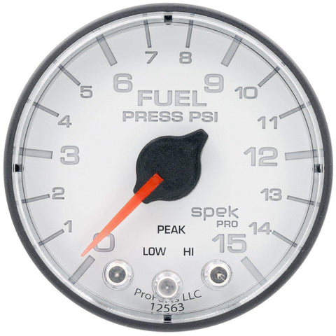 Autometer Spek-Pro 2 & 1/16" Fuel Press Gauge 15PSI