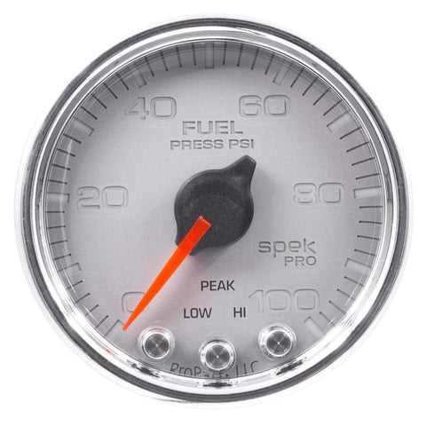 Autometer Spek-Pro 2 & 1/16" Fuel Press Gauge 100PSI