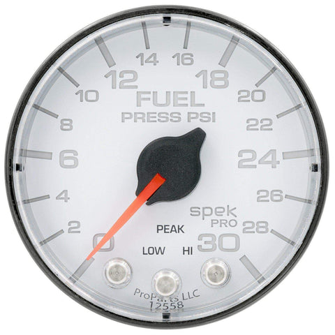 Autometer Spek-Pro 2 & 1/16" Fuel Press Gauge 30PSI