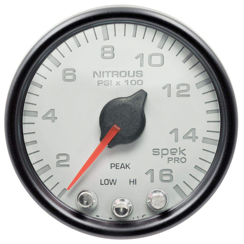 Autometer Spek-Pro 2 & 1/16" Nitrous Press Gauge 1600PSI