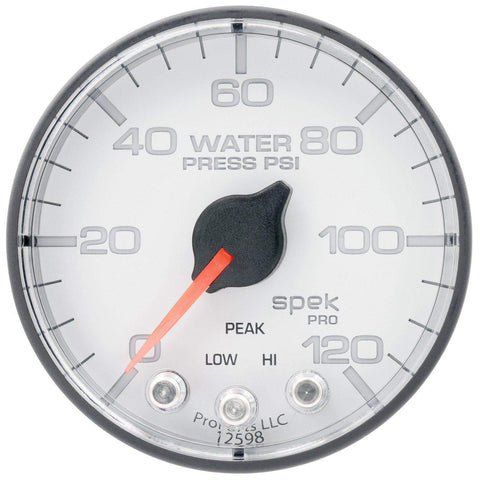 Autometer Spek-Pro 2 & 1/16" Water Press Gauge 120PSI