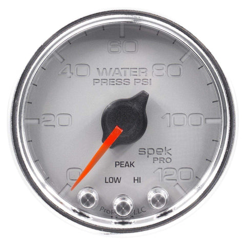 Autometer Spek-Pro 2 & 1/16" Water Press Gauge 120PSI