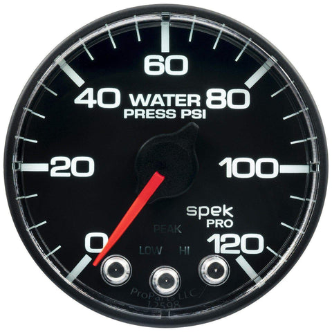 Autometer Spek-Pro 2 & 1/16" Water Press Gauge 120PSI
