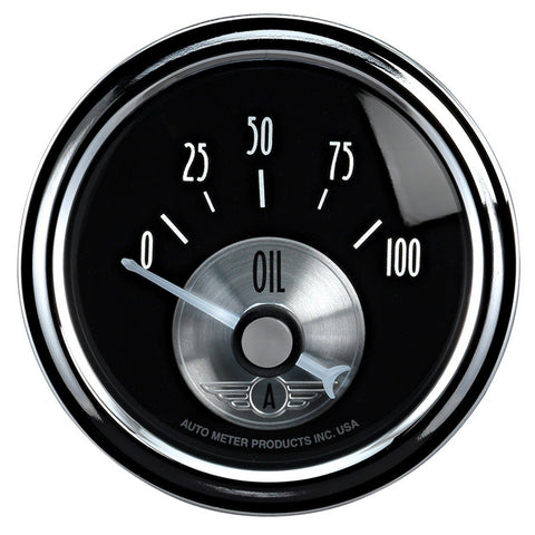 Auto Meter Prestige Black Diamond 52mm Oil Pressure Gauge (2028)