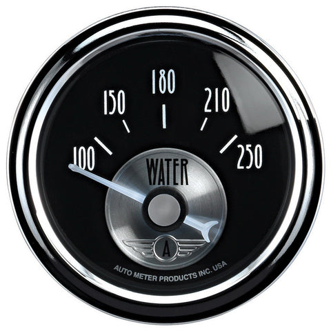 Auto Meter Prestige Black Diamond 52mm Water Temp Gauge | 100-250-Degrees (2038)