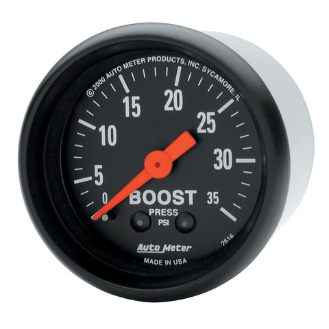 Autometer Z Series 52mm 0-35 PSI Mechanical Boost Gauge (2616)