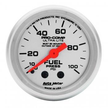Autometer Ultra-lite Series 2-1/16'' Fuel Pressure 0-100 PSI Gauge (4312)
