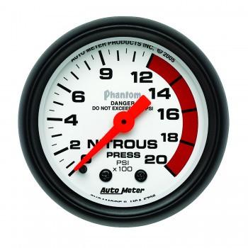 Autometer Phantom Series 2-1/16'' Nitrous Pressure 0-2000 PSI Gauge (5728)