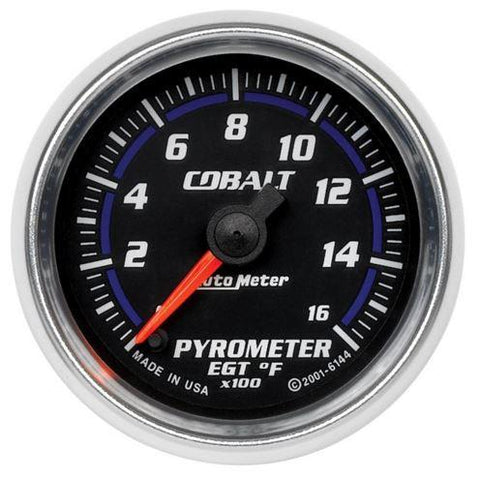 Autometer Pyrometer Cobalt 2-1/16'' Gauge 0-1600 *F (6144)