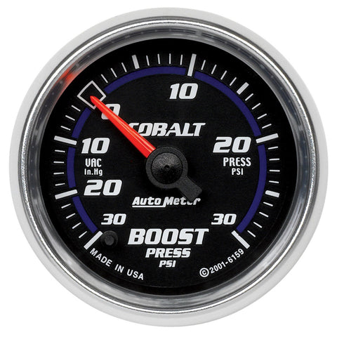 Autometer Cobalt 52mm 30 PSI Electronic Boost Gauge (6159)