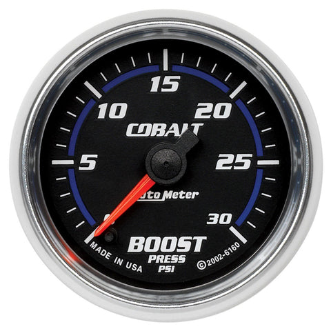 Autometer Cobalt 52mm 0-30 PSI Full Sweep Electronic Boost Gauge (6160)