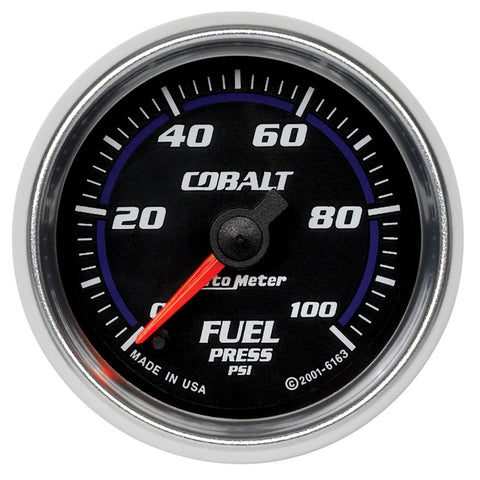Autometer Cobalt 52mm 100 PSI Electronic Fuel Pressure Gauge (6163)