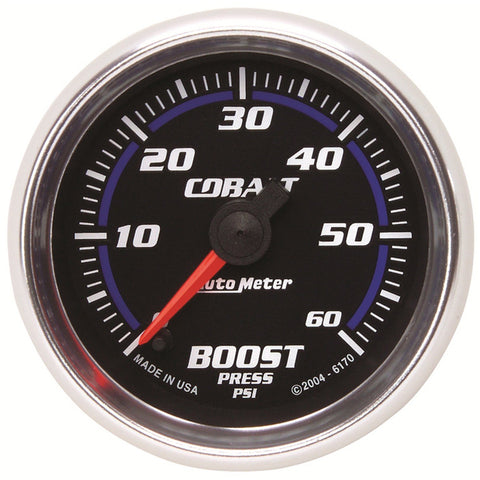Autometer Cobalt 52mm 0-60 PSi Boost Gauge (6170)