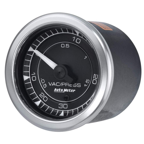 Auto Meter Chrono 2-1/16" 30 IN HG/30 PSI Boost/Vacuum Gauge (8159)