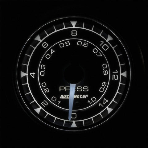 Auto Meter Chrono 2-1/16" 0-15 PSI Pressure Gauge (8162)
