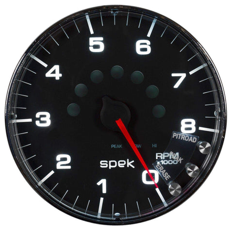 Autometer Spek-Pro 5" Tachometer W/Shift Light 8K RPM